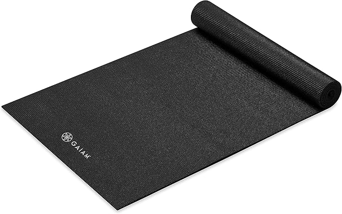 Gaiam Yoga Mat - Premium 5mm Solid Thick Non Slip Exercise & Fitness Mat for All Types of Yoga, Pilates & Floor Workouts (68" x 24" x 5mm) - Bloomnest