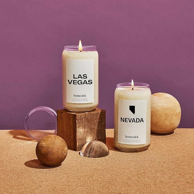 Homesick Premium Scented Candle, Nevada - Scents of Lemon, Orange, Patchouli, 13.75 oz, 60-80 Hour Burn, Natural Soy Blend Candle Home Decor, Relaxing Aromatherapy Candle - Bloomnest