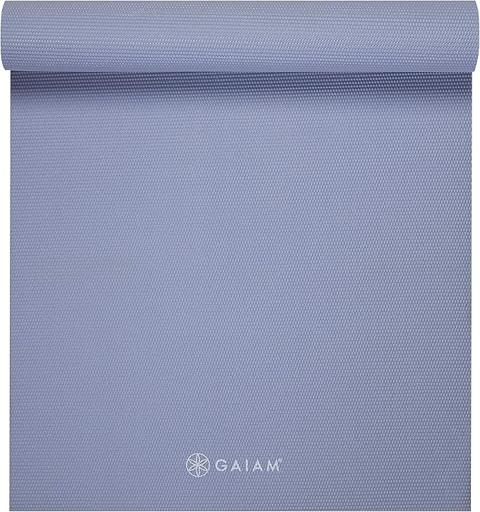 Gaiam Yoga Mat - Premium 5mm Solid Thick Non Slip Exercise & Fitness Mat for All Types of Yoga, Pilates & Floor Workouts (68" x 24" x 5mm) - Bloomnest
