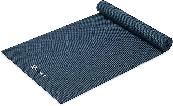 Gaiam Yoga Mat - Premium 5mm Solid Thick Non Slip Exercise & Fitness Mat for All Types of Yoga, Pilates & Floor Workouts (68" x 24" x 5mm) - Bloomnest