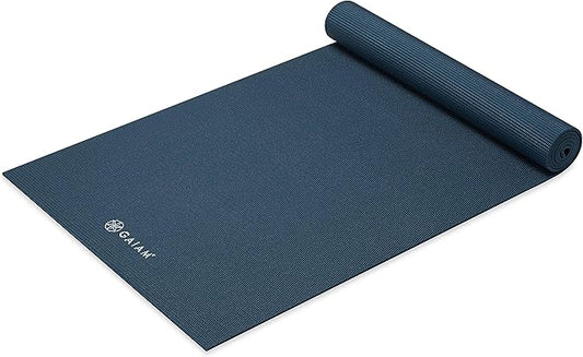 Gaiam Yoga Mat - Premium 5mm Solid Thick Non Slip Exercise & Fitness Mat for All Types of Yoga, Pilates & Floor Workouts (68" x 24" x 5mm) - Bloomnest