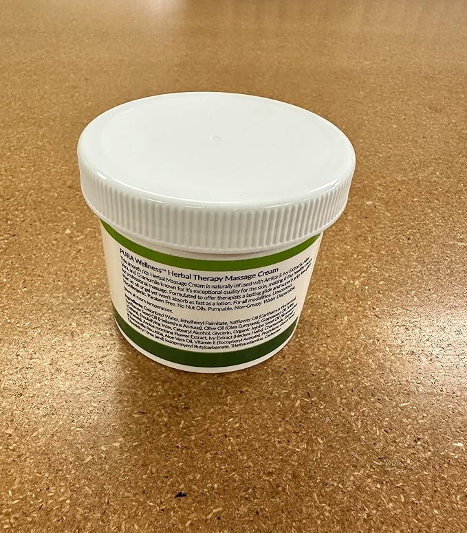 Wellness Professional Herbal Massage Cream, 4oz, Pura Massage Cream for Muscle Relief, Professional Deep Tissue Therapy, Wellness Herbal Massage - Bloomnest