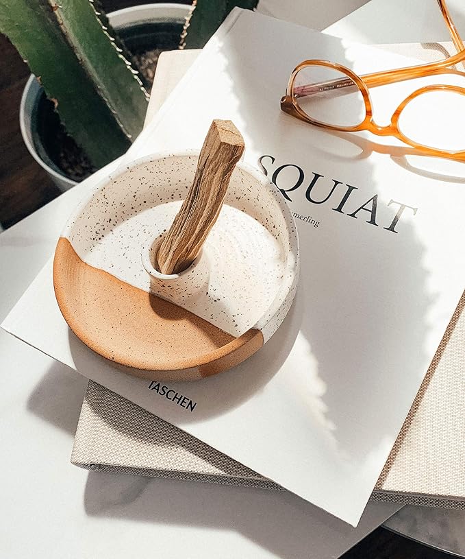 Bursera Terracotta Palo Santo Holder, Tree Planted with Every Order, Ceramic Palo Santo Burner Wood Stand, Incense Stick Burning Tray - Bloomnest