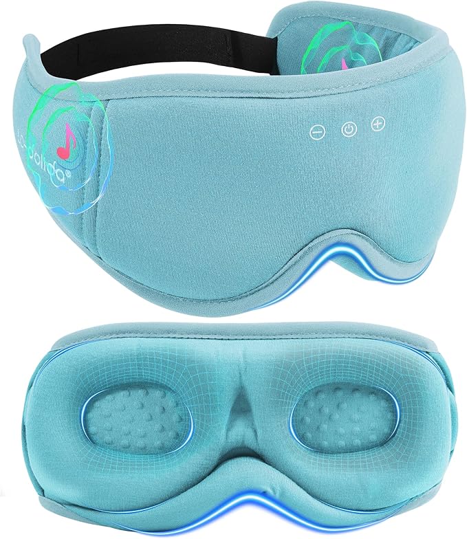 BambooCotton 3D Bluetooth Sleep Mask, LC-dolida 2025 New Sleep Headphones, Wireless Comfort, Sustainable Luxury for Better Sleep - Bloomnest