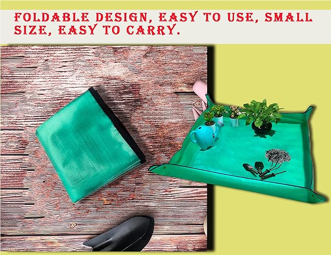 39.4" x 39.4" Large Plant Repotting Mat for Indoor Plants, Portable and Foldable Gardening mat, Waterproof Transplanting Potting Mat in Garde - Bloomnest