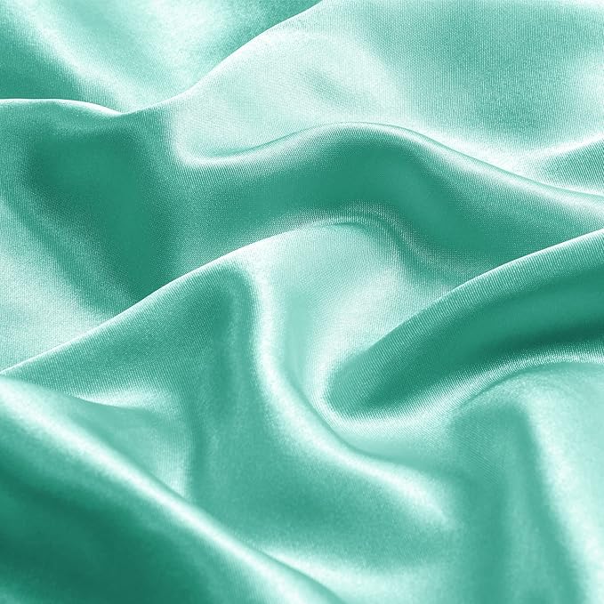 BEDELITE Satin Body Pillow Cover, Super Soft and Cooling Body Pillow Pillowcase for Hair and Skin, Breathable Silky Full Long Pillowcase Cover(20"x54", Turquoise) - Bloomnest