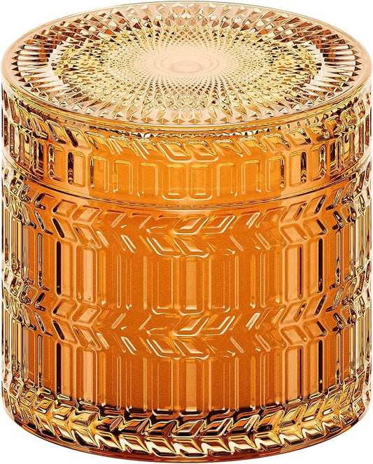 Hidden Label Zesty Bergamot Scented Candles for Home Scented, Candle Gifts for Women,Crackling Wood Wick Soy Candles, 7.4oz Glass Decorative Jar - Bloomnest