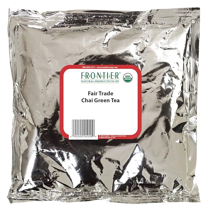 Frontier Co-op Organic Chai Green Tea, 1-Pound Bulk, Robust Combination of Green Tea & Spices, Great as Hot Tea, Fairtrade - Bloomnest