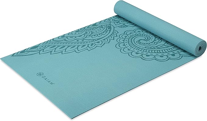 Gaiam Yoga Mat - Premium 5mm Print Thick Non Slip Exercise & Fitness Mat for All Types of Yoga, Pilates & Floor Workouts (68" x 24" x 5mm) - Bloomnest