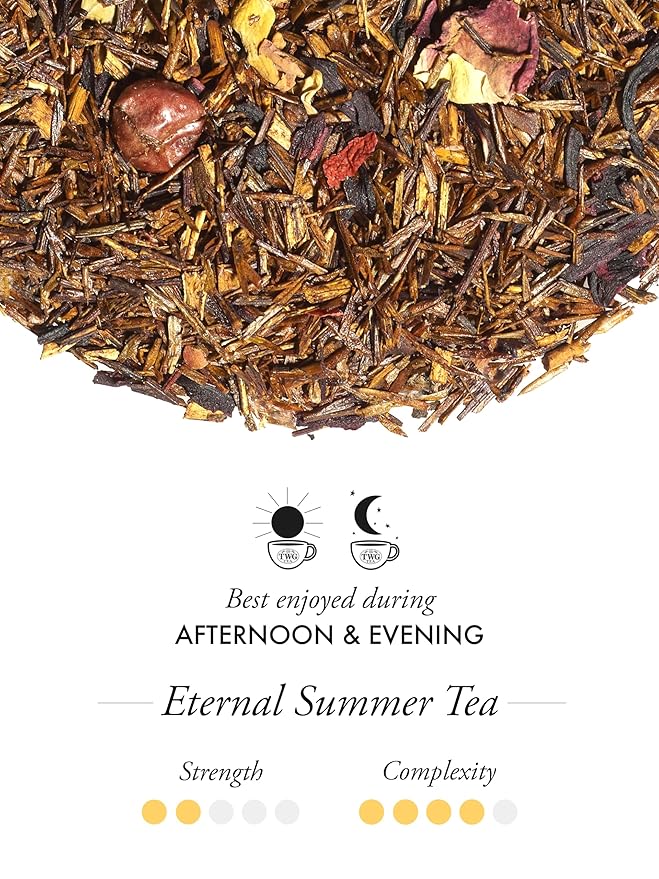 TWG Tea | Eternal Summer Tea | Rooibos Tea | Flowers & Redcurrant | 15 Hand Sewn Cotton Teabags | Gift Set - Bloomnest