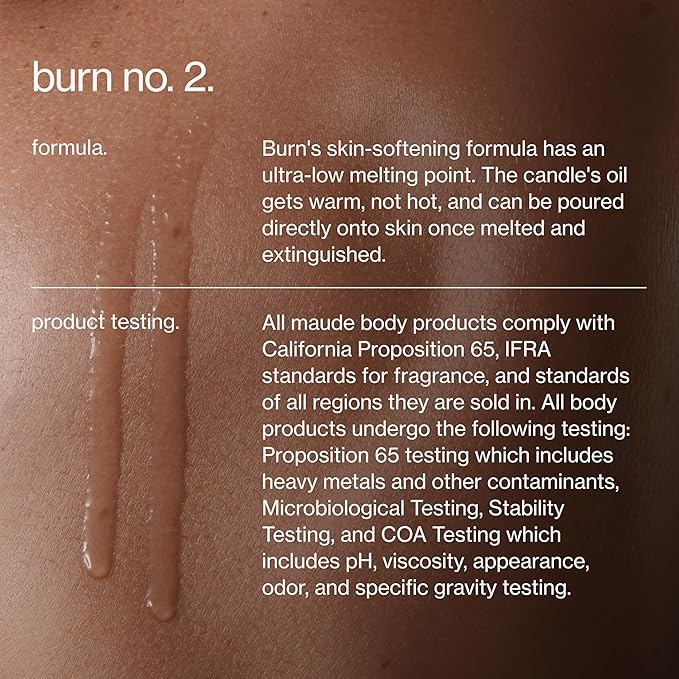 Maude Burn No. 2 - Jojoba Oil Massage Candle with Hydrating, Skin-Softening Soybean Oil - Massage Oil Candle with Notes of Lemon, Cedarwood + Pink Pepper - Home + Self Care Gifts for Women & Men(4 oz) - Bloomnest