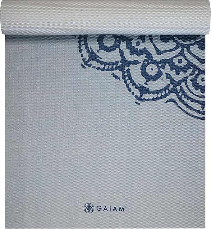 Gaiam Yoga Mat - Premium 6mm Print Extra Thick Non Slip Exercise & Fitness Mat for All Types of Yoga, Pilates & Floor Workouts (68"L x 24"W x 6mm Thick) - Bloomnest