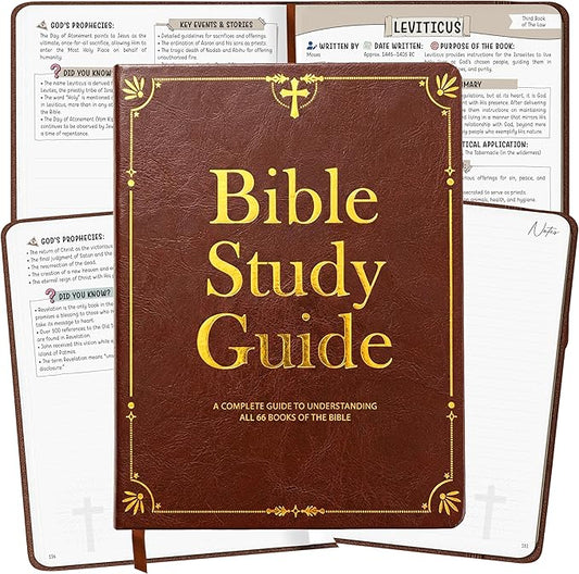 Bible Study Guide for Women & Men – Beginner-Friendly Study of All 66 Books with Life Application & Reflection Notes | Premium Lay-Flat Hardcover Devotional Journal - Bloomnest