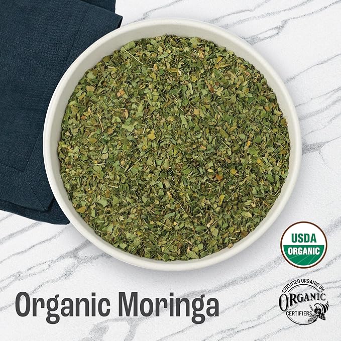 J MAC BOTANICALS Organic Moringa Leaf (16 oz) dried organic leaves from the Egyptian Nile Valley, malunggay leaves fresh - Bloomnest
