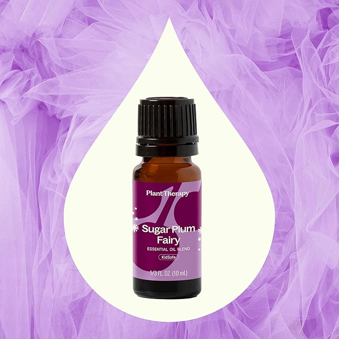 Plant Therapy Sugar Plum Fairy Holiday Essential Oil Blend 10 mL (1/3 oz) Citrus-Sweet & Floral Scent, Cheerful & Inviting, Helps Set The Mood for Relaxation - Bloomnest