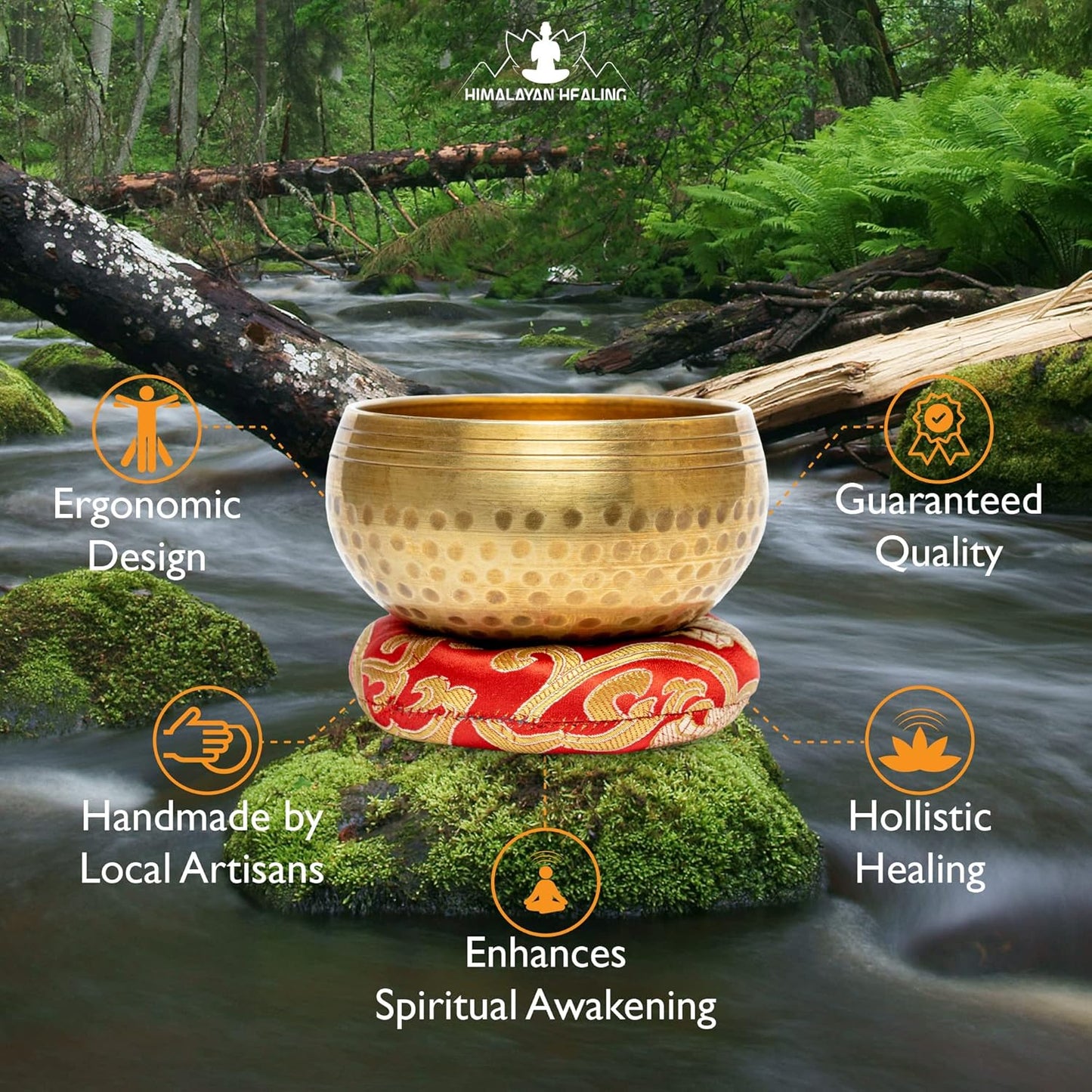 Tibetan Singing Bowls Set~ Meditation Sound Bowl hand Hammered in Nepal For Yoga, Meditation, Mindfulness, Healing & Chakra balancing~ (3.5 inch)