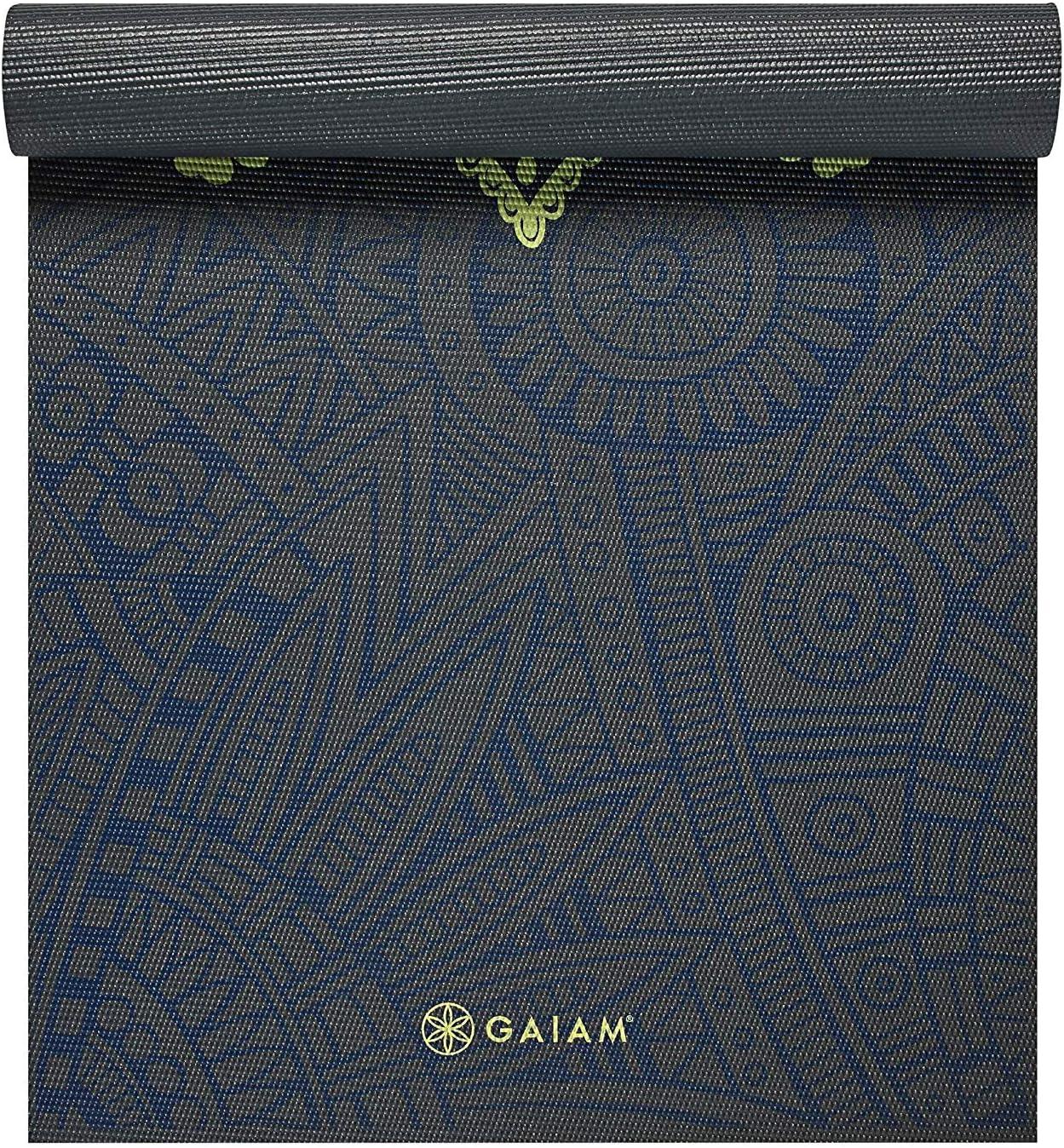 Gaiam Yoga Mat - Premium 6mm Print Extra Thick Non Slip Exercise & Fitness Mat for All Types of Yoga, Pilates & Floor Workouts (68"L x 24"W x 6mm Thick)