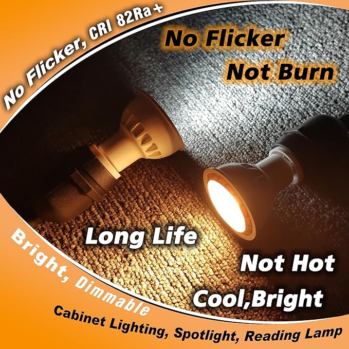 Dimmable E17 Intermediate Base Type R14 Reflector 6W (60 Watt Equivalent), Warm White 2700K, 600 Lumen, E17 LED Bulb for Cabinet Lighting, Spotlight, Reading Lamp, Desk Lamp, 3 Pack - Bloomnest