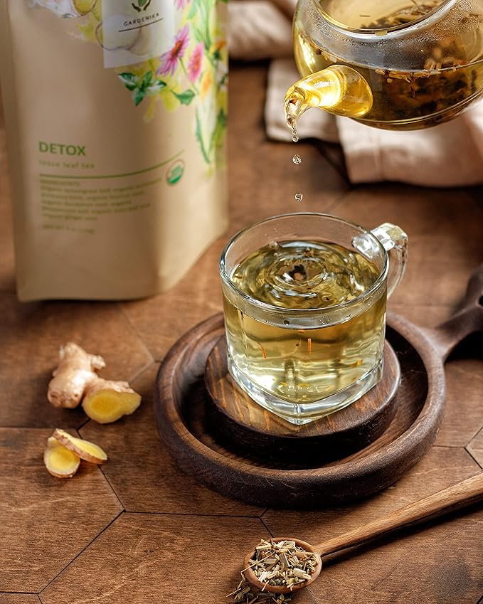 Organic Dandelion Root Detox Loose Leaf Tea, Herbal, Caffeine-Free, KSA Kosher, Ayurvedic with Lemongrass, Peppermint, Echinacea – 4 oz (1 Pack) - Bloomnest