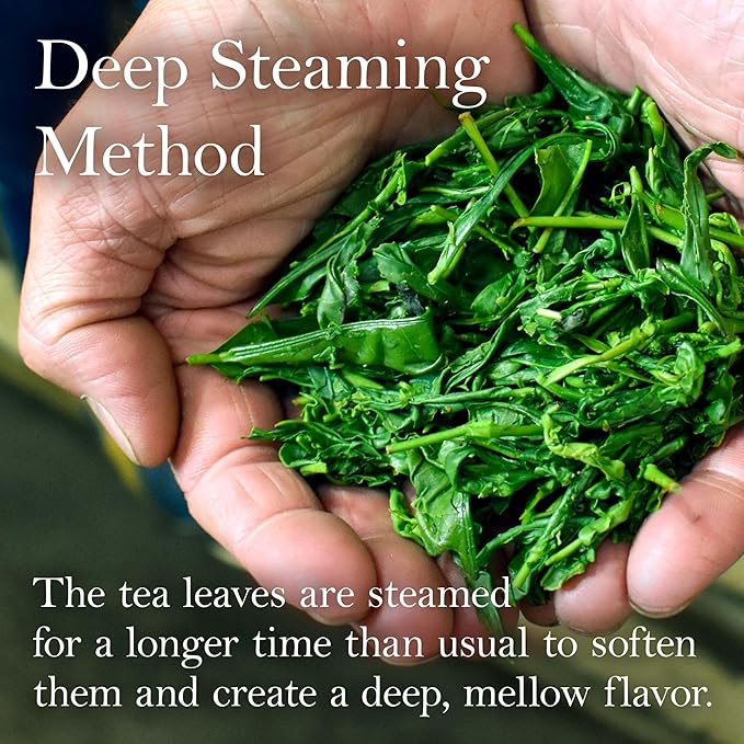 chaganju Green Tea Sencha Fukamushi - deep-steamed green tea - Japanese Organic Loose Leaf Tea, 80g【YAMASAN】 - Bloomnest