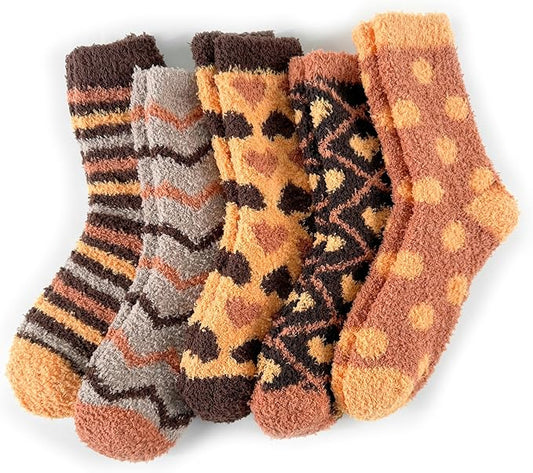 TEHOOK Warm & Cozy Valentines Gifts for Women, Fluffy Fuzzy Plush Sleeping Slipper Socks - Soft Warm Fabric