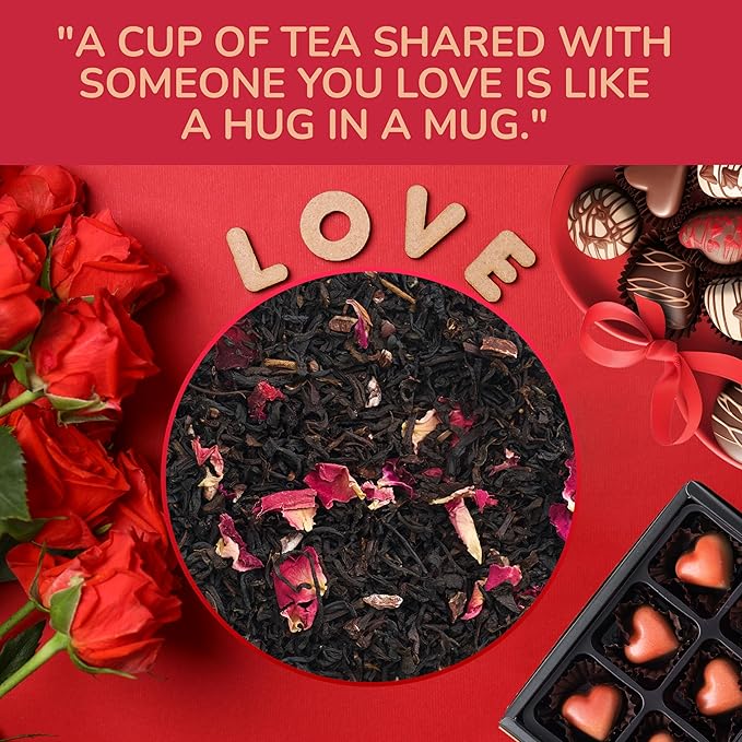 BREWIX, Chocolate Rose Loose Black Tea, (50+ Cups, 3.53oz/100g) | Valentine's | Dessert tea - Bloomnest