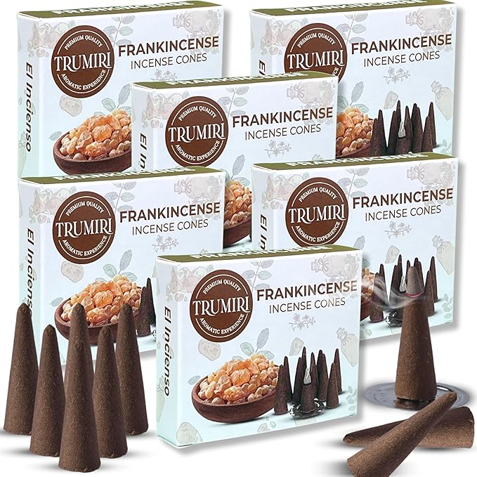 Frankincense Scented Incense - 60 Cones (6 Packs of 10) TRUMIRI