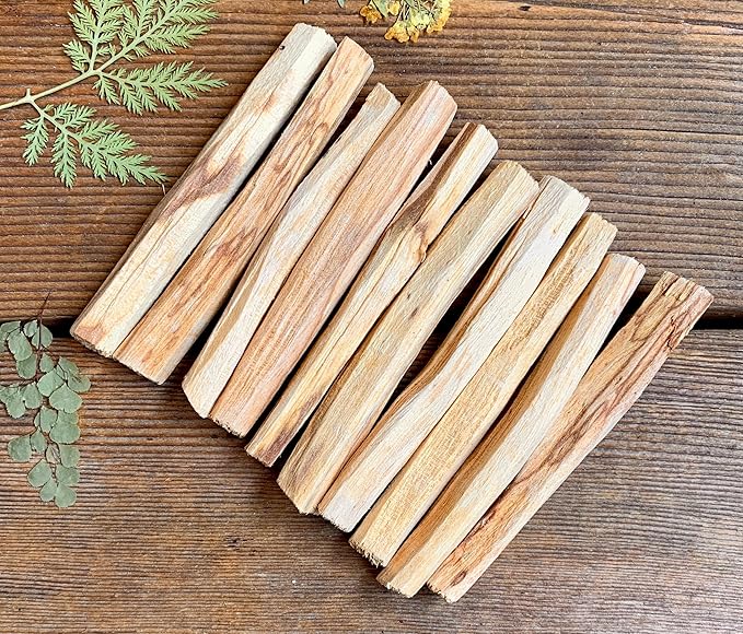 Palo Santo - 20 Sticks - Sustainably Harvested - 100% Natural - High Resin Content - EarthWise Aromatics EarthWise+Aromatics