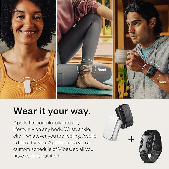 Apollo Neuro Wearable – Award-Winning Sleep & Stress Relief Device – Fall Asleep Faster, Sleep Longer & Deeper – Stimulate Calm, Boost Focus & Relaxation - Bloomnest