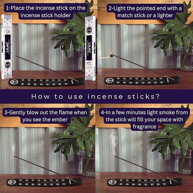 TRUMIRI Lilac Incense Sticks - Total 40 Sticks - Dual Pack of 20 - Non Toxic - Natural Fragrance TRUMIRI