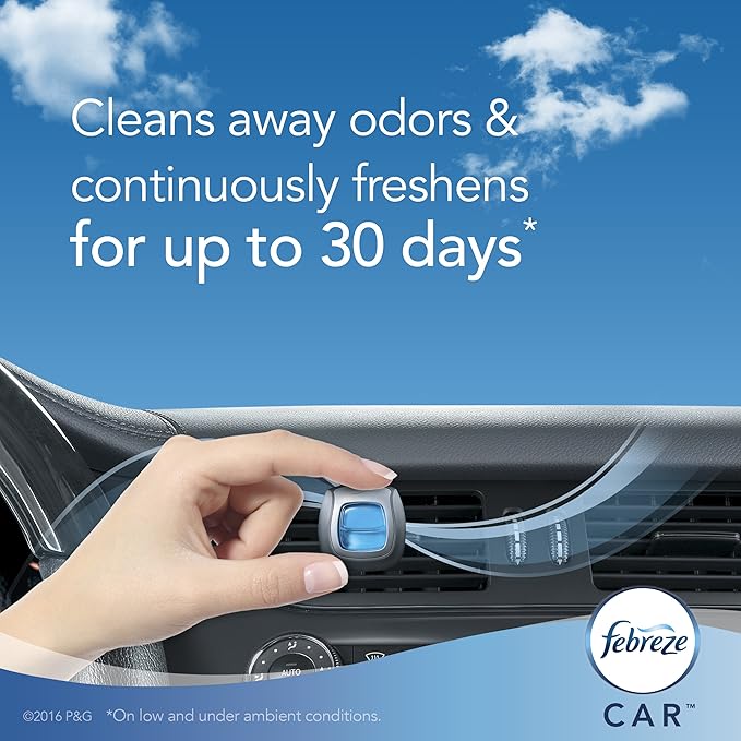 Febreze Car Air Fresheners, Hawaiian Aloha, Odor Fighter for Strong Odors Car Vent Clips (16 Count) - Bloomnest