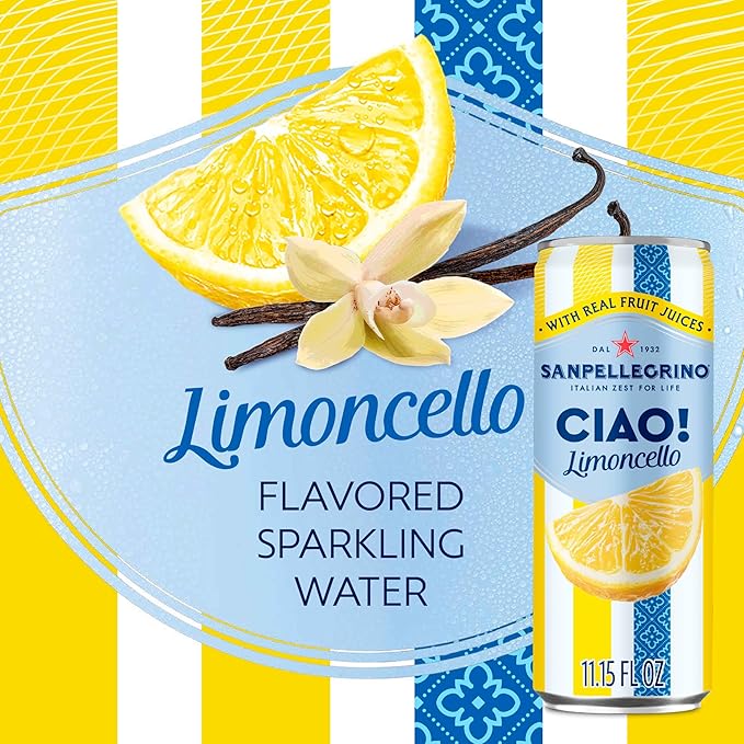 Sanpellegrino Ciao Limoncello Flavored Sparkling Water, Italian Sparkling Water, 24Pk - Bloomnest