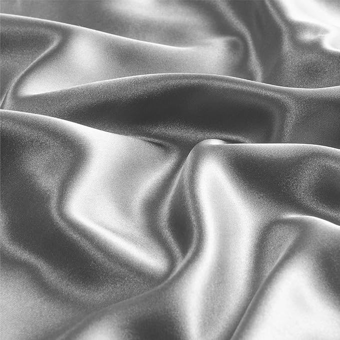 BEDELITE Satin Body Pillow Cover, Super Soft and Cooling Body Pillow Pillowcase for Hair and Skin, Breathable Silky Full Long Pillowcase Cover(20"x54", Grey) - Bloomnest