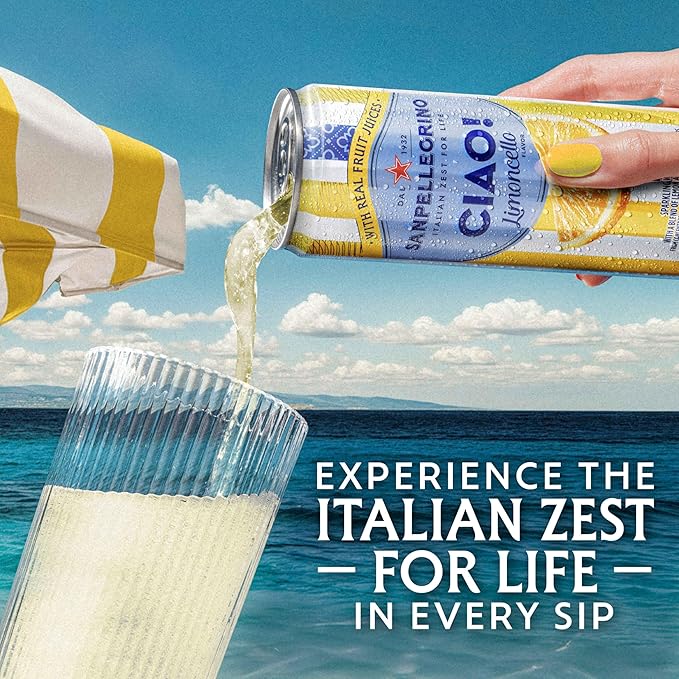 Sanpellegrino Ciao Limoncello Flavored Sparkling Water, Italian Sparkling Water, 24Pk - Bloomnest