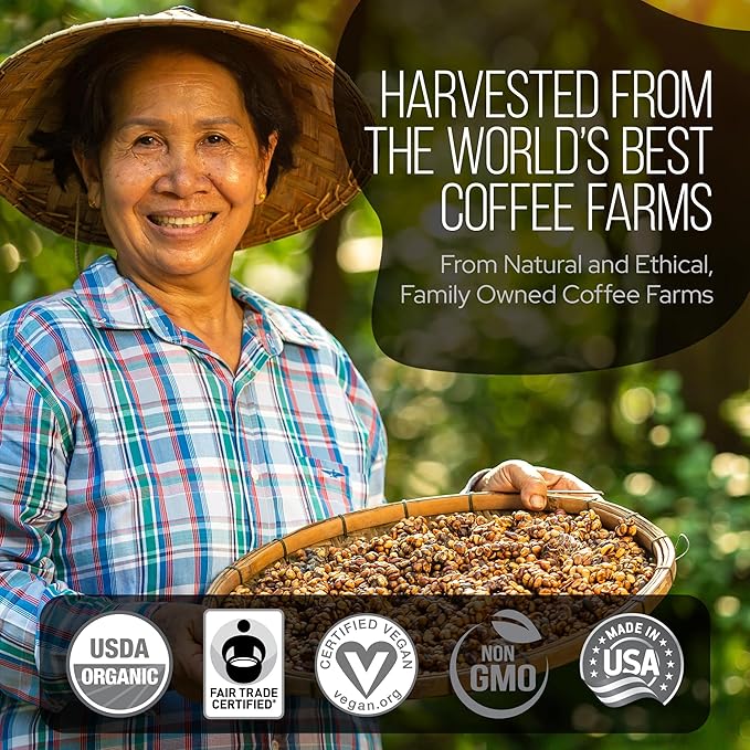 La Republica Founders Reserve Decaf Instant Mushroom Coffee Organic (35 Servings), Premium 50% More Shrooms, Rich Flavor - Bloomnest