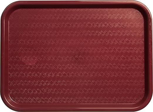 Carlisle FoodService Products CT121661 Café Standard Cafeteria / Fast Food Tray, 12" x 16", Burgundy - Bloomnest