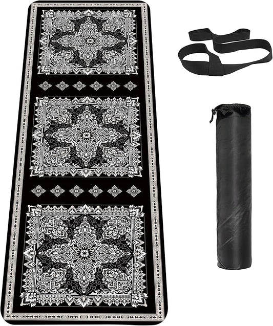 Non Slip Yoga Mat TPE Workout Mat for Men Women, Thick Workout Mat with Carrying Strap, Fitness Mats for Exercise, Yoga, Fitness, Pilates, Floor Workouts (72" x 24" x 6mm) - Bloomnest