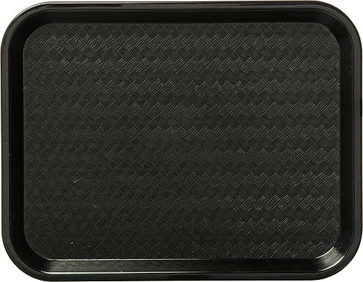 Carlisle FoodService Products CT101403 Cafe Standard Plastic Cafeteria/Fast Food Tray, NSF Certified, BPA Free, 14" Length x 10" Width, Black - Bloomnest