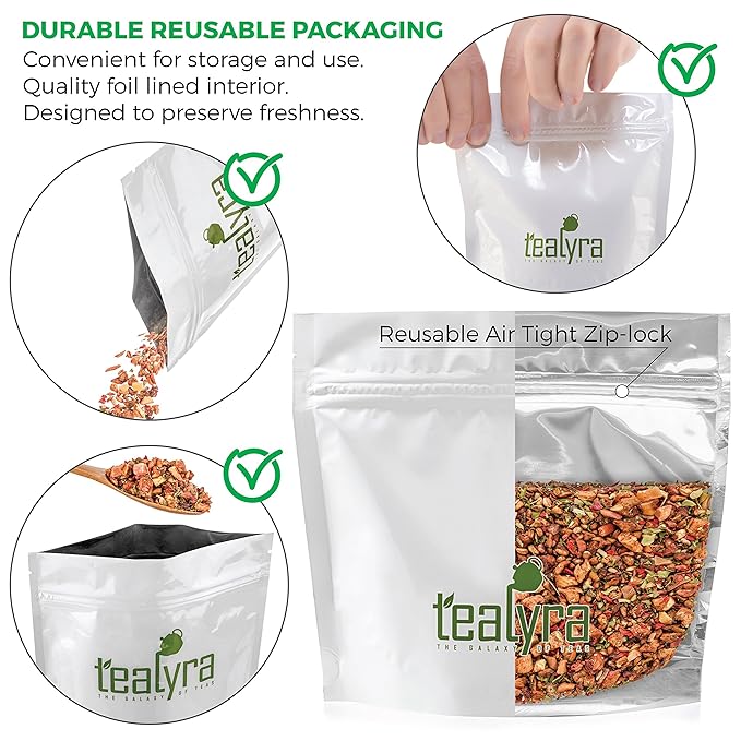 Tealyra - Pomegranate Raspberry - Fruity Herabl Loose Leaf Tea - Vitamins and Antioxidants Rich - Hot and Iced Tea - All Natural - Caffeine-Free - 222g (8-ounce) - Bloomnest