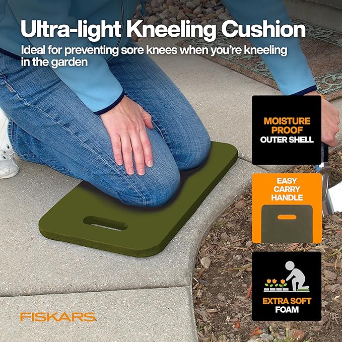 Fiskars Flower Gardening Tool Set with Floral Pruner, Trowel, Cultivator, Garden Gloves, and Ultra-Light Kneeling Cushion for Outdoor Use (5 Piece Kit) - Bloomnest