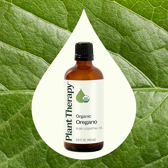 Plant Therapy Organic Oregano Essential Oil 100% Pure, USDA Certified Organic, Undiluted, Natural Aromatherapy, Therapeutic Grade 100 mL (3.3 oz) - Bloomnest