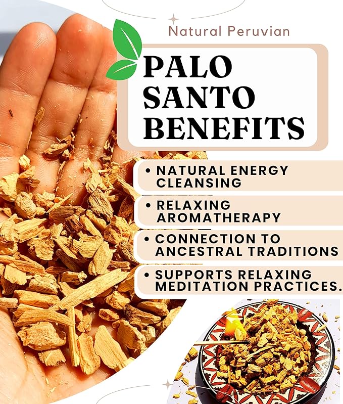 Palo Santo Incense Chips 4 oz 100% Natural Premium Incense Holy Wood Peruvian for Cleansing Relaxation Home Aroma Ethically Sourced Wild Harvested Enhance Your Yoga & Spiritual Practices Wood Chips PACHAKHESPY