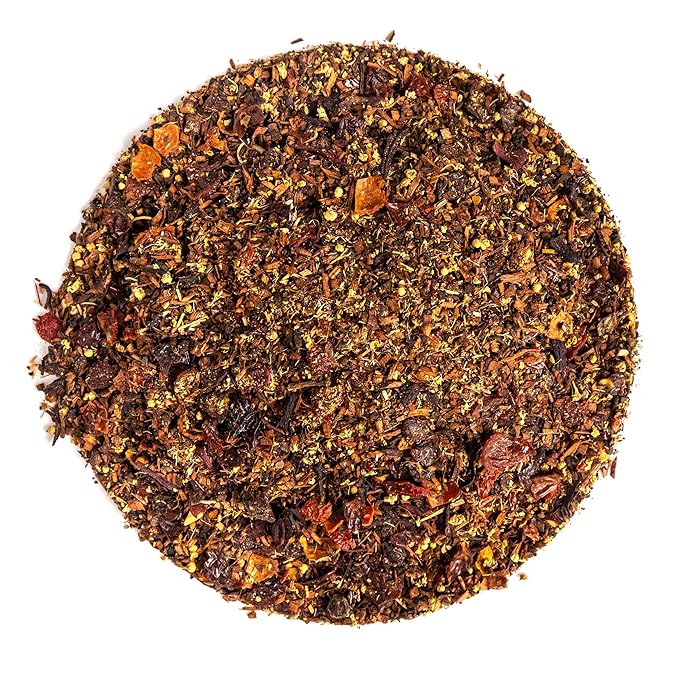 Organic Positively Tea Company, Raspberry Rosé Herbal Tea, Loose Leaf, 16 Ounce - Bloomnest