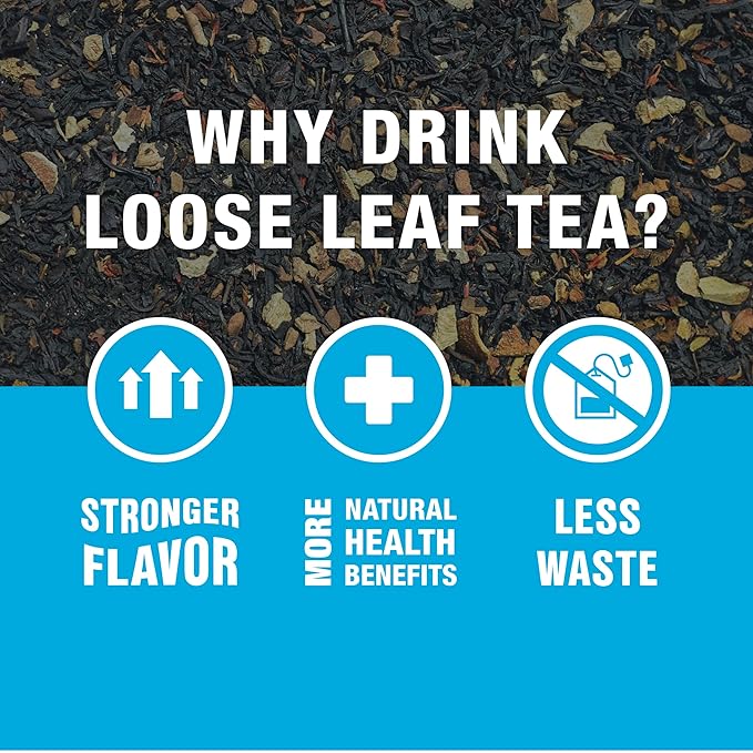 Tiesta Tea - Orange Spice Tea, Loose Leaf, Cinnamon Orange Black Tea, Premium High Caffeine Tea Blend, Make Hot or Iced & Up to 200 Cups, 16 oz Resealable Bulk Pouch - Bloomnest