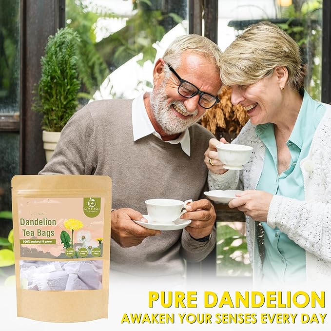NHAT ANH FARM - Premium Dandelion Tea Bags, 40 Tea Bags, 100% Natural Dried Dandelion Leaves, Naturally Sweet Herbal Tea, Sugar-Free, Caffeine-Free, No Additives. - Bloomnest