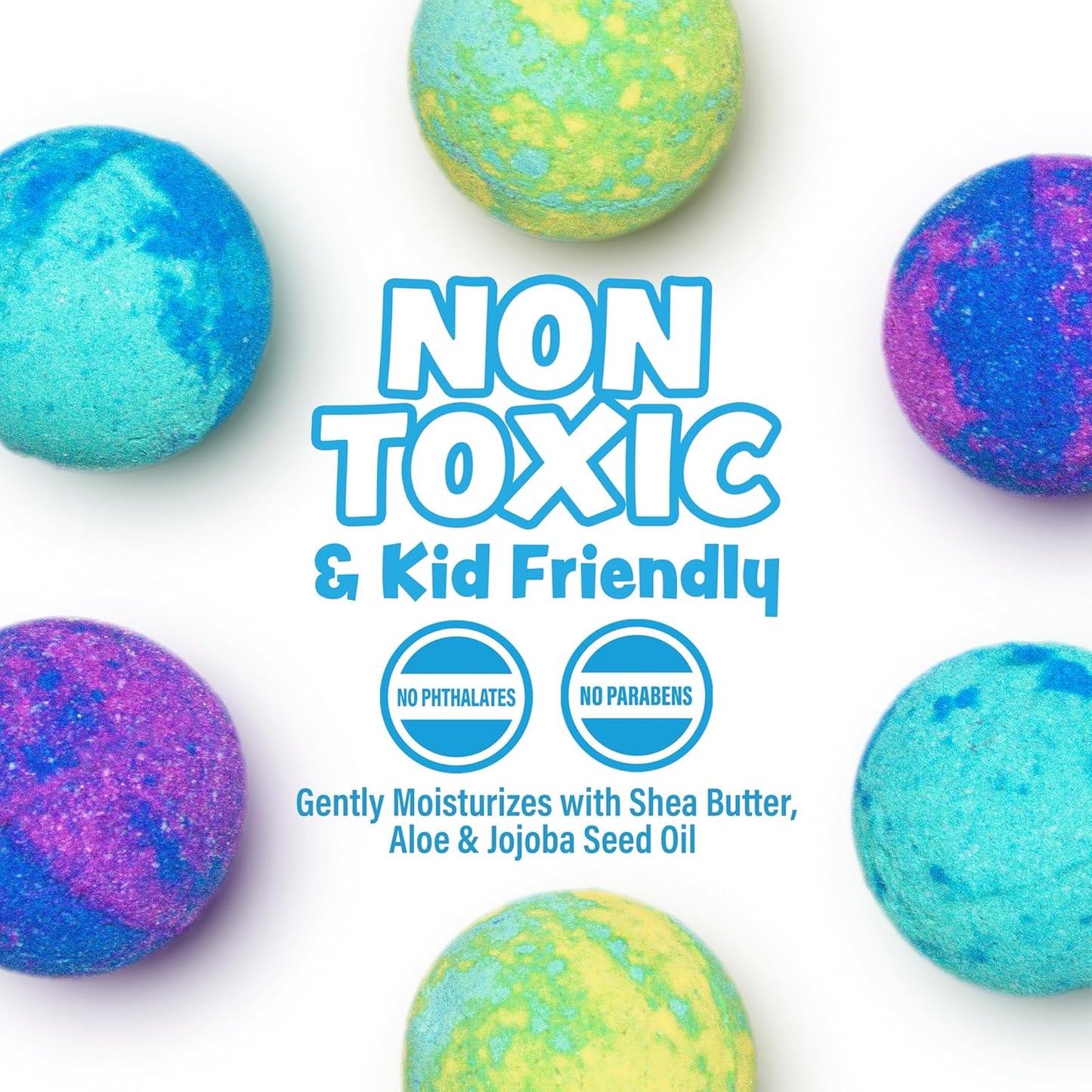 Tub Works® Jelly Bath Slime Bombs, 6 Pack | Bath Bombs for Kids That Turn Bath Water Into Colorful Jelly Slime | Nontoxic | Unique Kids Bath Bombs with Surprise Slime Texture | Sensory Fun Bath Toys