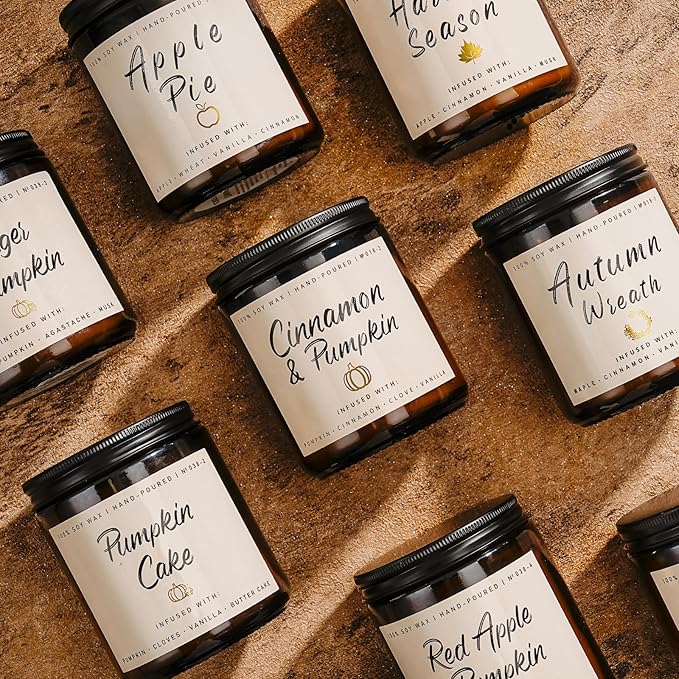 Auelife Fall Candle, Autumn Wreath Scented Soy Candles for Home, Aromatherapy Candle Gift Set for Women & Men, Cozy Fall Décor, 7oz – Perfect for Autumn Relaxation and Home Ambiance - Bloomnest