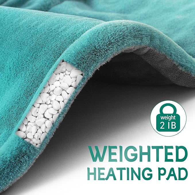 Christmas Gifts for Women, Mom, Neck Shoulder Heating Pad Gift for Men, Dad, Fathers Day, Electric Weighted Heat Pads for Back, Cramps and Leg, Mothers Day Gifts for Mom from Daughter, Son - Bloomnest