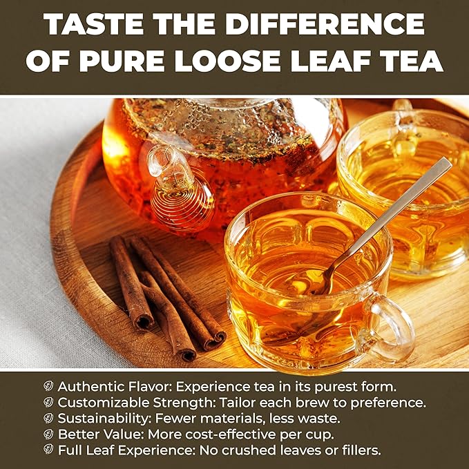 Gardenika Organic Serenity Glow Loose Leaf Tea, Herbal, Caffeine-Free, KSA Kosher, Ayurvedic Wellness Blend with Tulsi, Rooibos, Turmeric, Hibiscus – 4 oz (1 Pack) - Bloomnest