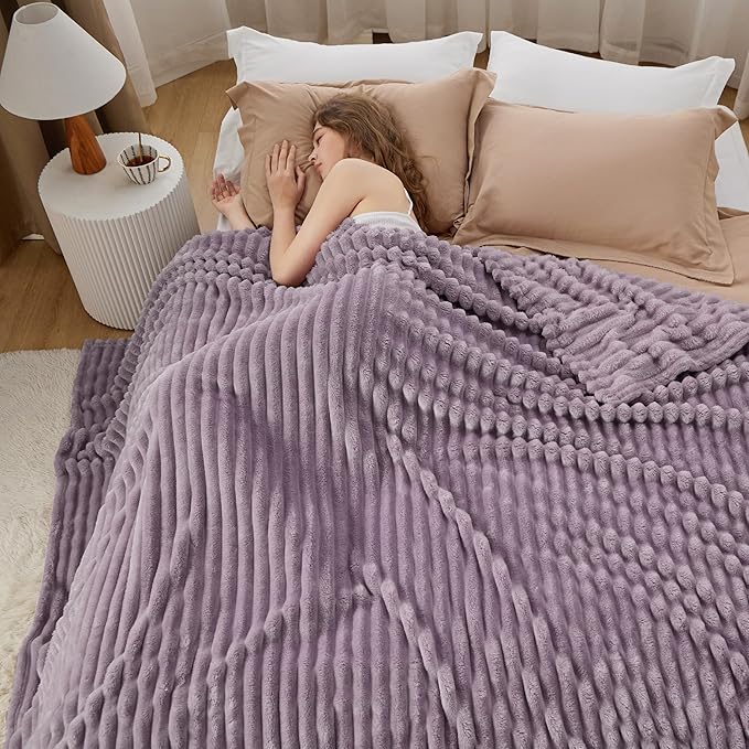 Bedsure GentleSoft Light Purple Fleece Blanket for Couch - Cozy Soft Blankets for Women, Cute Small Throws for Girls, 108x90 Inches - Bloomnest